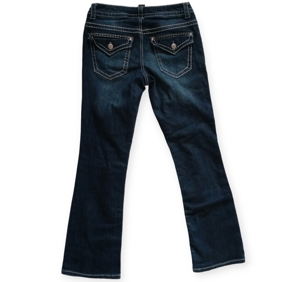 PAISLEY SKY WOMEN'S  BOOTS CUT JEANS. SIZE 6. COLOR BLUE. - Picture 5 of 12